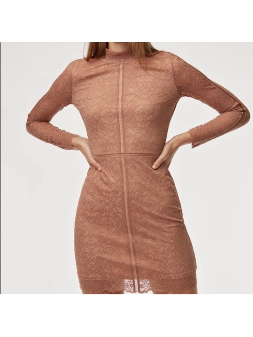Aritzia Wilfred Janvry Lace Long Sleeve Cocktail Dress Size 6 Wedding Guest